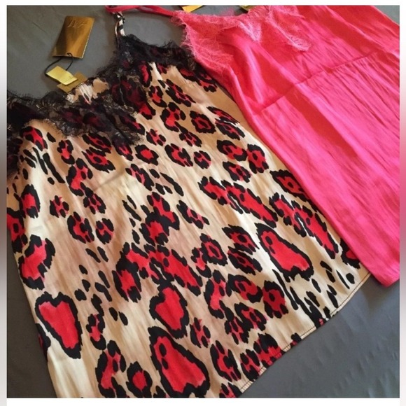 H&M Pink Satin Lace Trim Camisole Spaghetti Strap Tank Blouse -New -Size 2 -XS - Picture 5 of 7